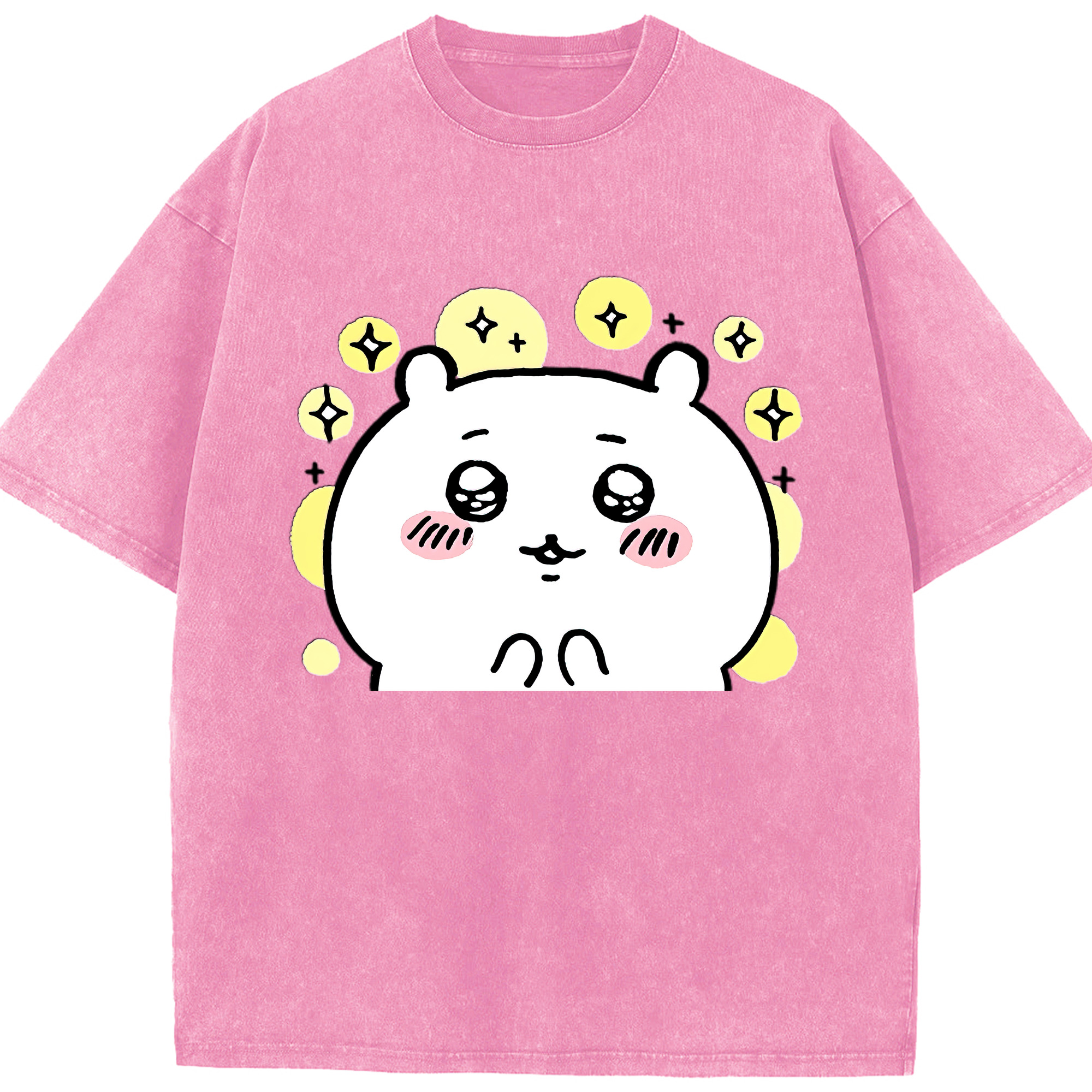 （画像用） ちいかわ ちいかわ Chii-kawa chiikawa 綿100% ヴィンテージ風 半袖Tシャツ（フロントプリント）